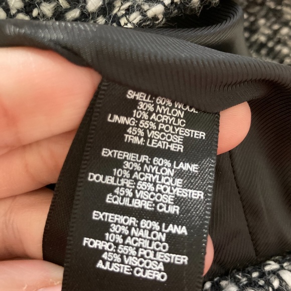 Kenneth Cole Moto Jacket Tweed Leather Trim M - Picture 12 of 12